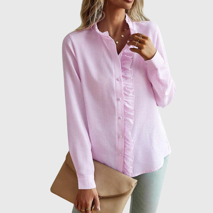 ELENA | CAMICIA CON ROUCHES ELEGANTE