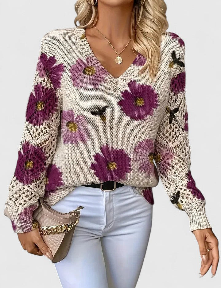 Bronwen | Maglione Traforato Floreale