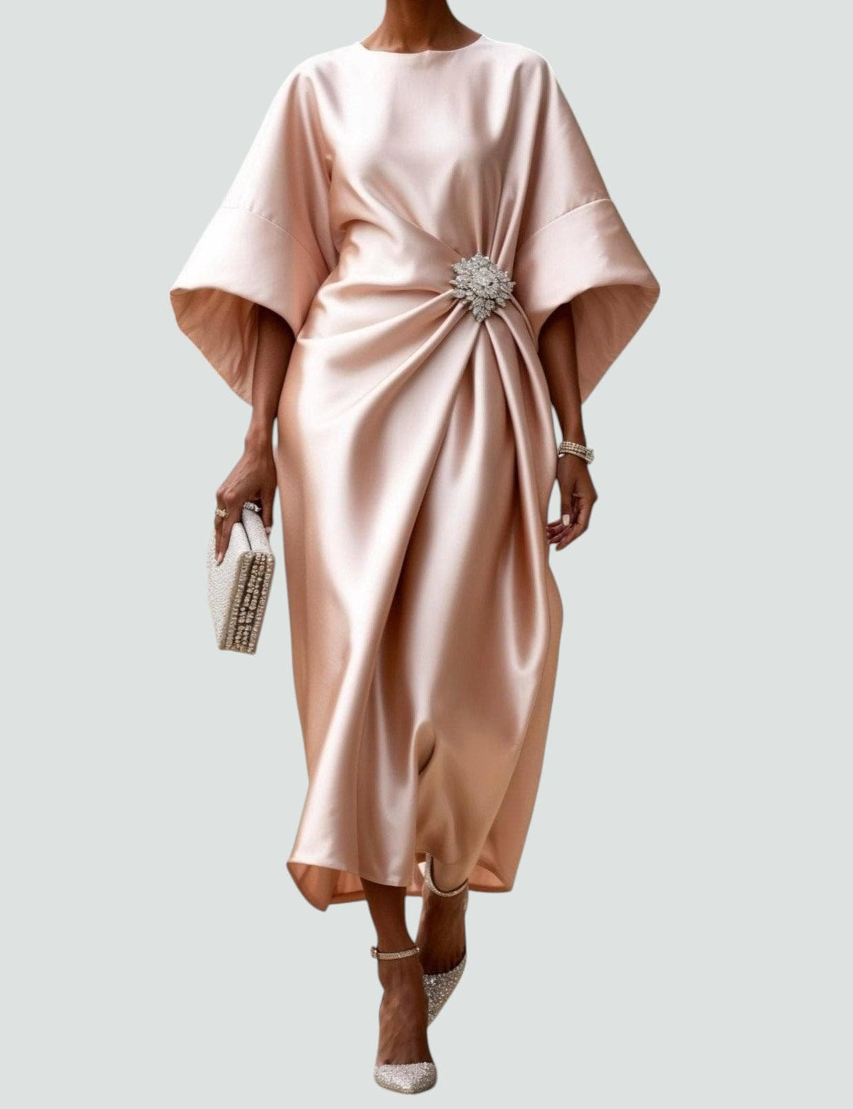 ELEONORA | ABITO MIDI ELEGANTE DRAPPEGGIATO