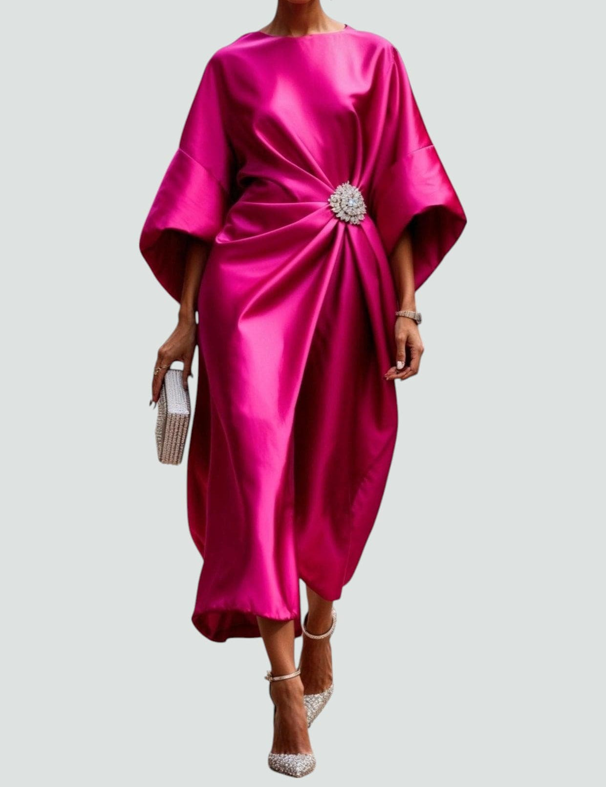 ELEONORA | ABITO MIDI ELEGANTE DRAPPEGGIATO
