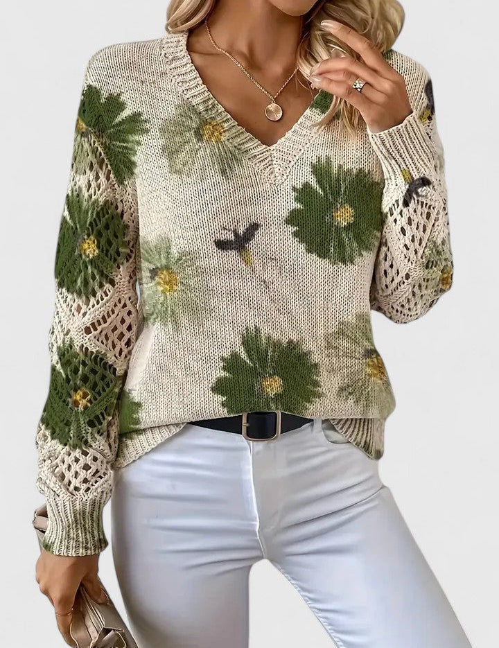 Bronwen | Maglione Traforato Floreale