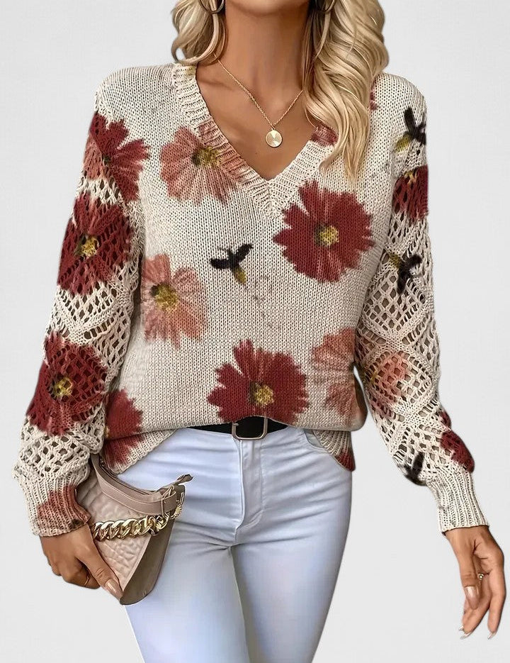 Bronwen | Maglione Traforato Floreale