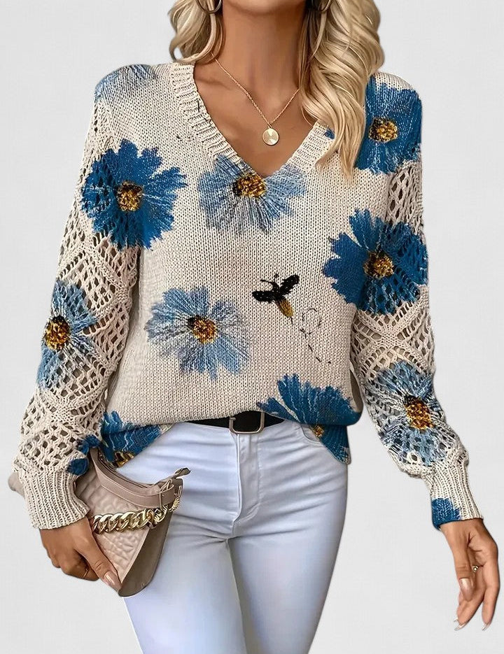 Bronwen | Maglione Traforato Floreale