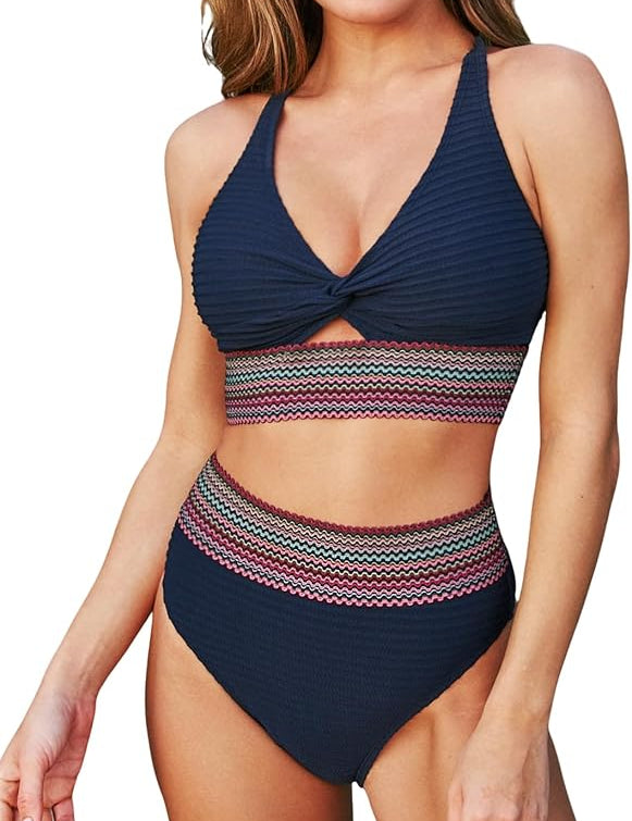 SELENA | BIKINI A VITA ALTA CON DETTAGLI ETNICI