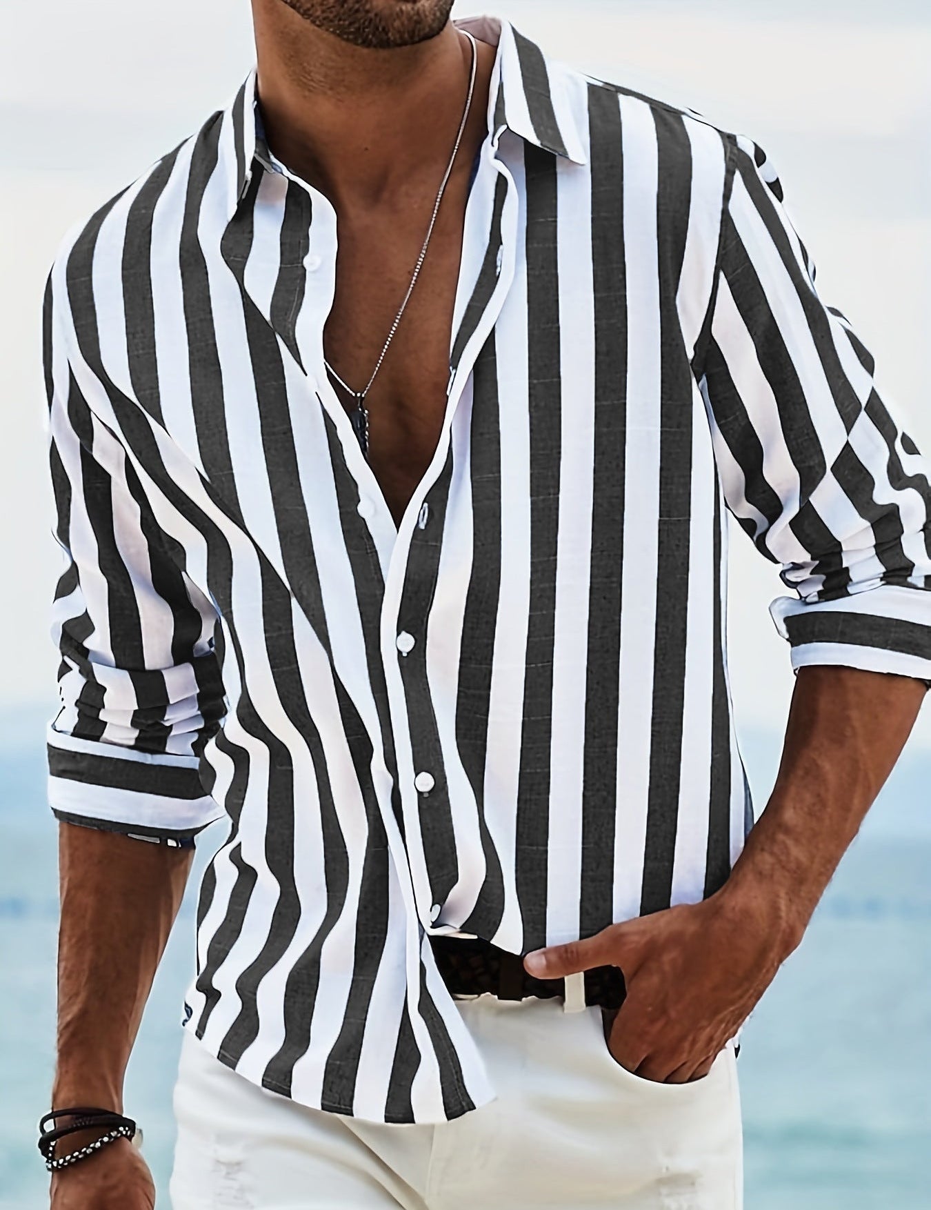 RAFFAELE | CAMICIA A RIGHE ELEGANTE MARE PREMIUM