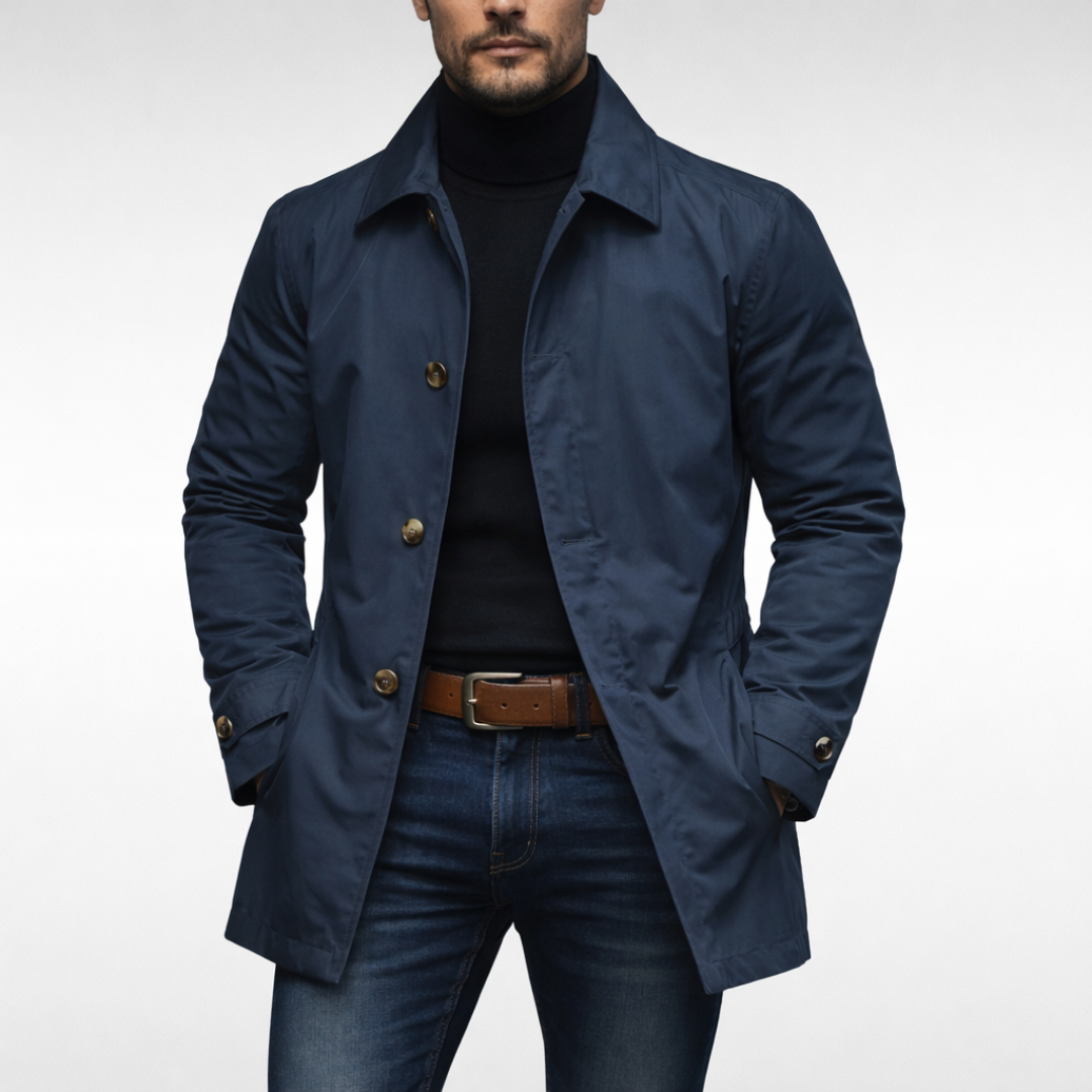 Alessandro | Trench Grigio Antracite Impermeabile