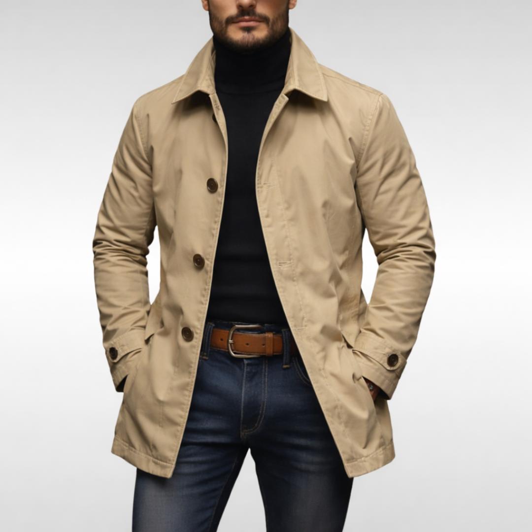 Alessandro | Trench Grigio Antracite Impermeabile
