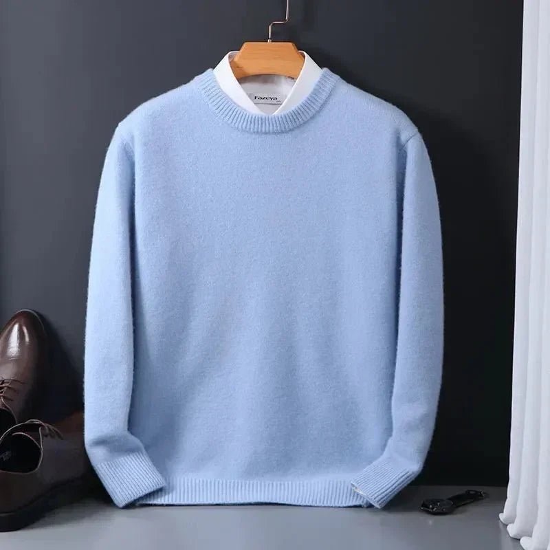 Emiliano | Maglione Azzurro Cielo Girocollo