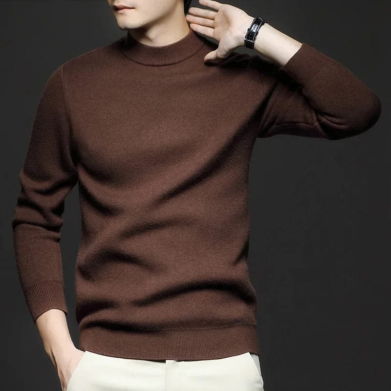 Giacomo | Maglione Beige Collo Alto
