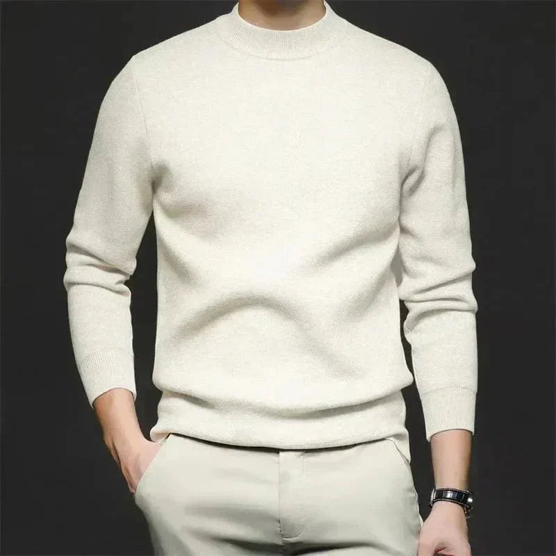 Giacomo | Maglione Beige Collo Alto