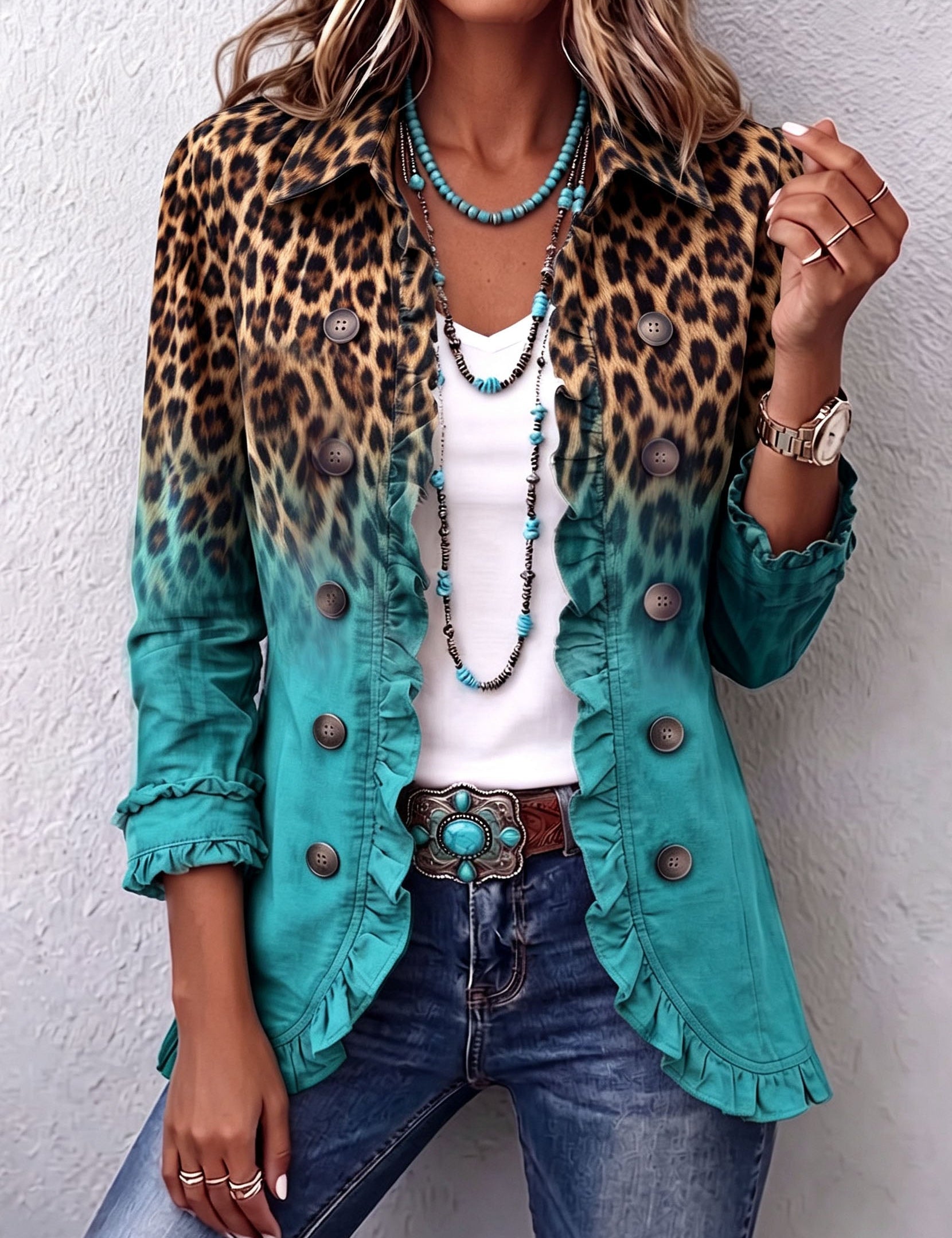 Fiamma | Giacca Ombré Leopardo