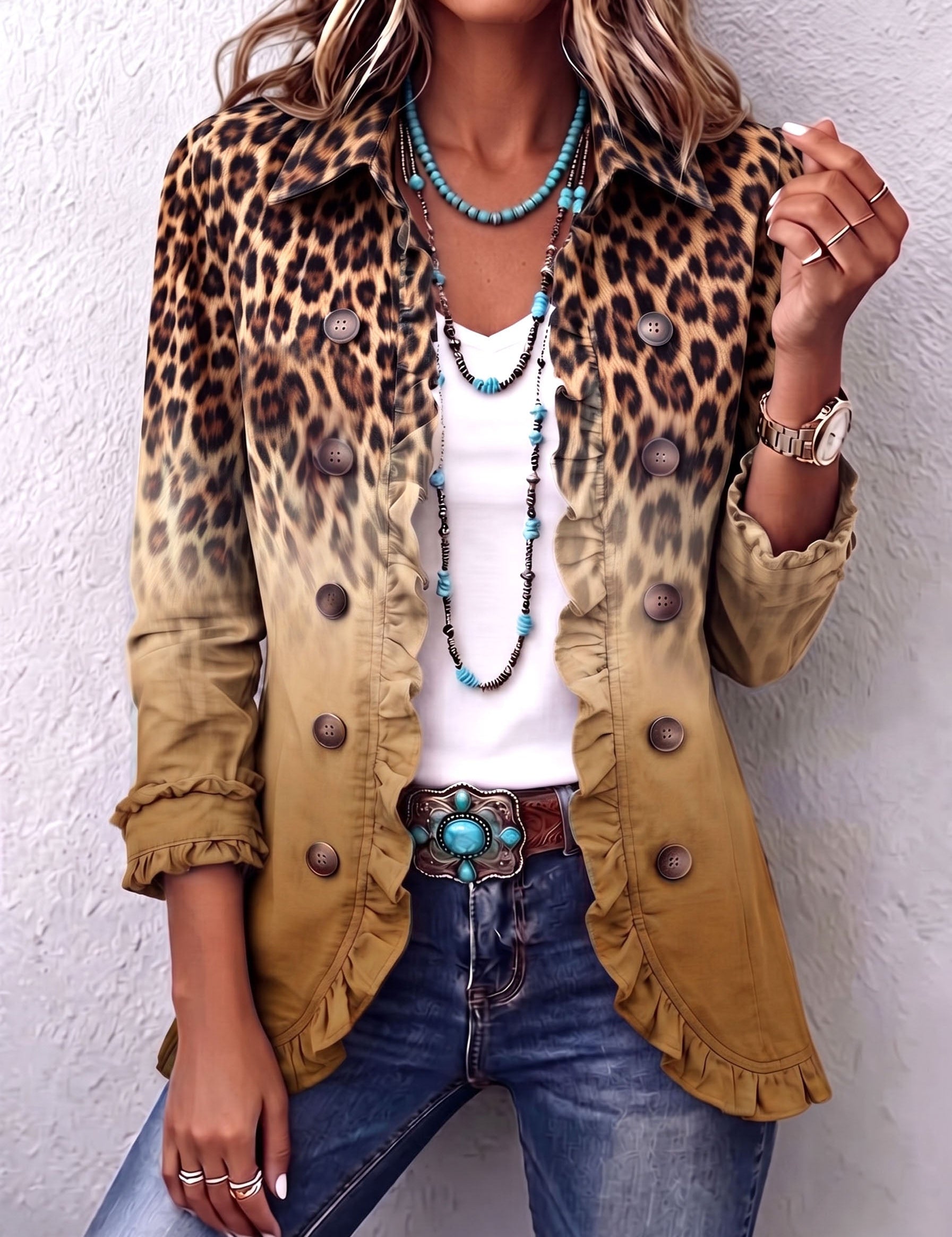 Fiamma | Giacca Ombré Leopardo